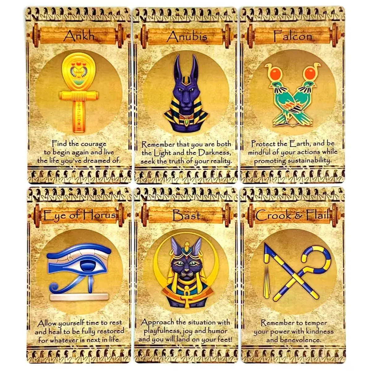 New Egyptian Oracle A 20 Cards Deck Classic Design For Beginners & Pros Ideal For Divination Meditation & Gifts