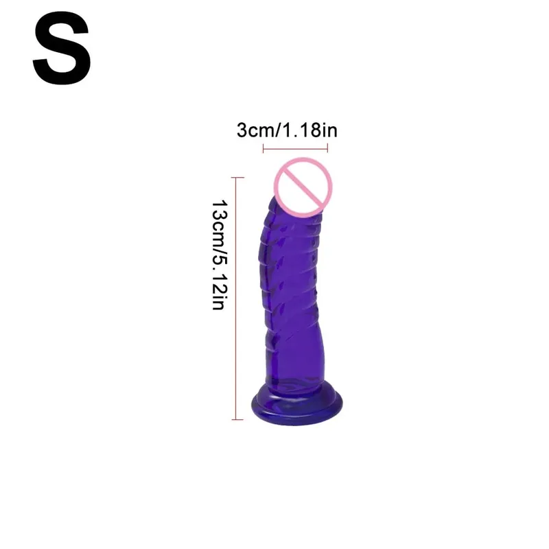 Realistic Black Dildo with Strong Suction Cup Base Soft Penis Sex Toy for Women and Men Hands Free Anal Vaginal Adult Toy in M