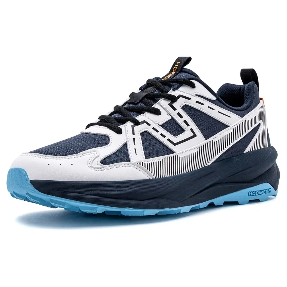 Sepatu Lari Kotak Ujung Lebar Uniseks Sepatu Trail Runner Sepatu Jogging Luar Ruangan Ringan Antiselip untuk Pria Wanita