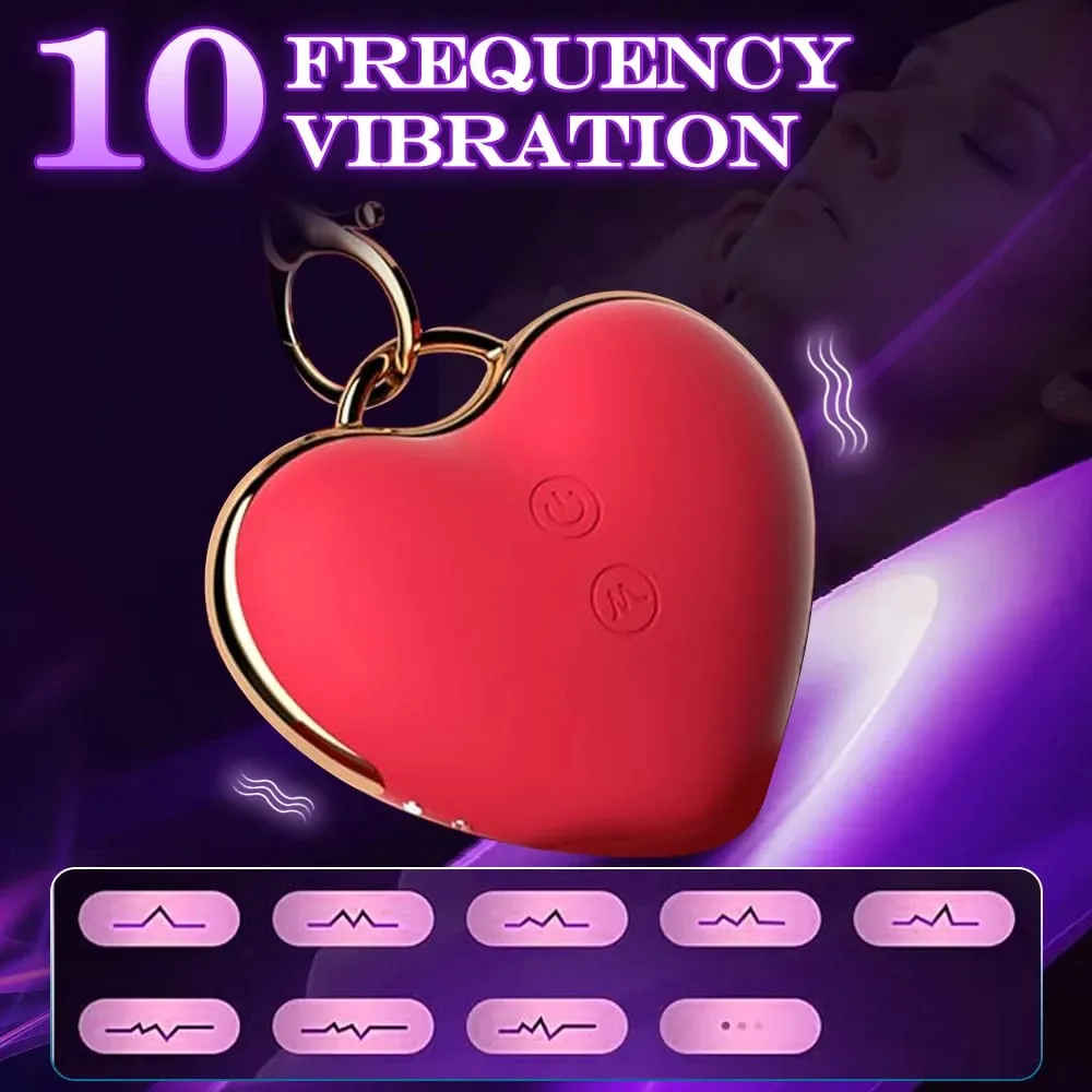 Sex Toys Mini Portable Heart-Shaped Tongue Licking Sucking Massager Powerful G-Spot Clitoral Nipple Stimulator Adult Toy for Women
