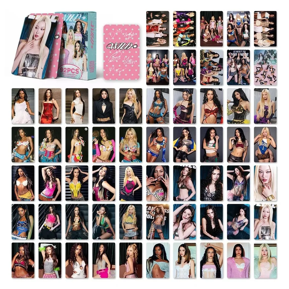92PCS Korean Hot Idol New Album "WILD" HD Lomo Cards MANON SOPHIA DANIELA LARA MEGAN YOONCHAE High Quality Small Cards Fans Gift