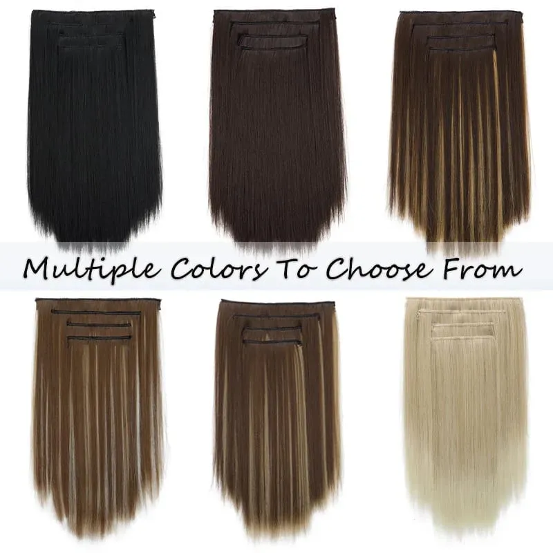 4pcs/Set Synthetic 14inch 11 Clips in Hair Extensions Straight Hairstyle Hairpieces Women Natural False Hair Extension Daily Use