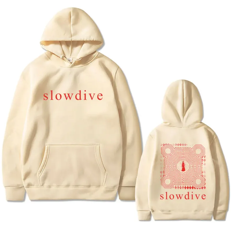 Rock Band Slowdive Everything Is Alive Print Hoodie Tour 90s Classic Vintage Men Women Oversized Streetwear Male Casual Hoodies