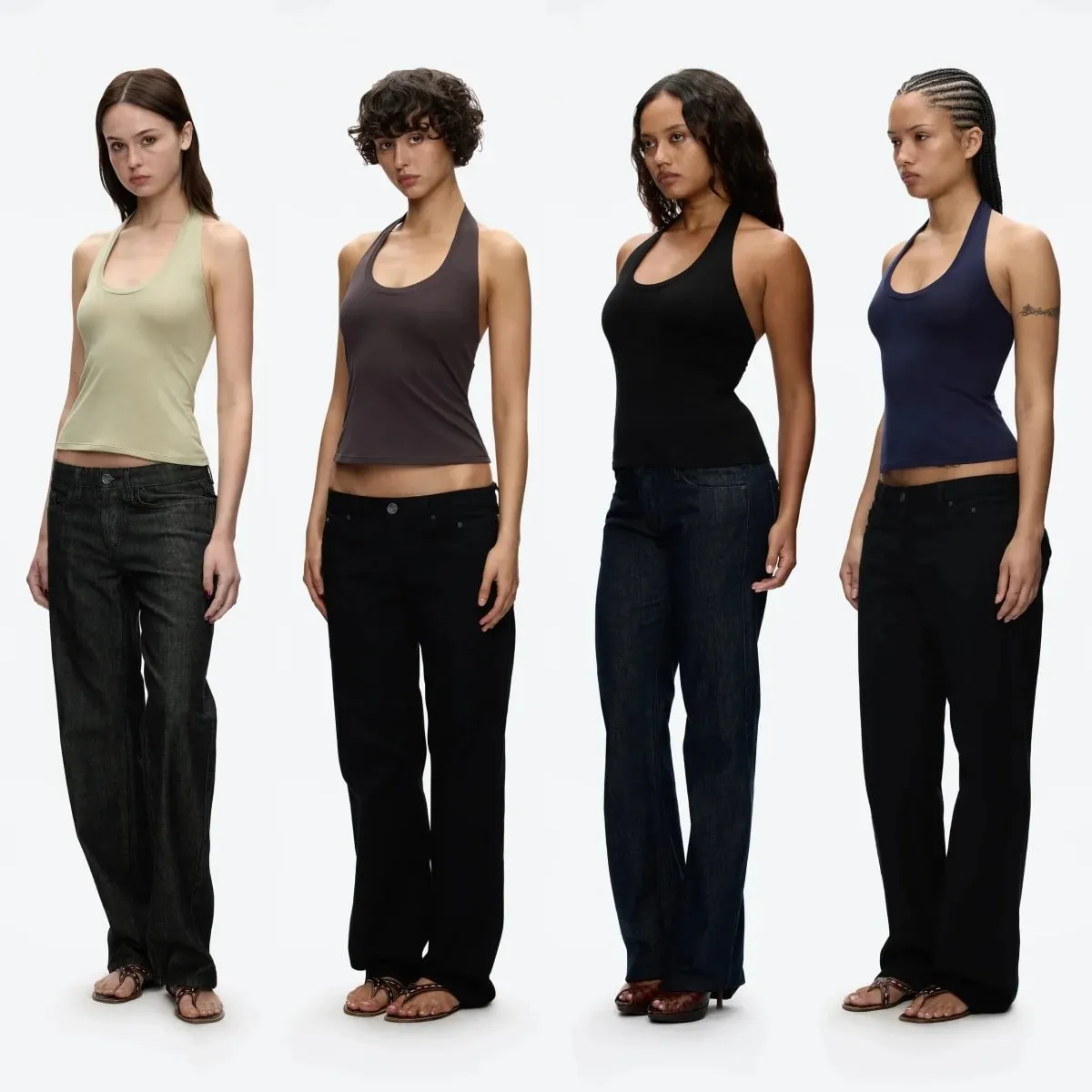 Tank Halter Neck Camisole High Elasticity Slim Fit Backless Top U-Neck Halter Backless Slim Fit Camisole Versatile Outerwear Base Shirt Spicy Girl Style Sleeveless Top — image 4