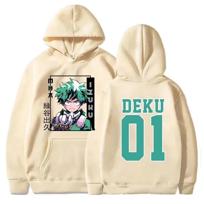 My Hero Academia Hoodie Deku Anime Streetwear Graphic Print Unisex Men Women Oversized Casual Sweatshirts Long Sleeve