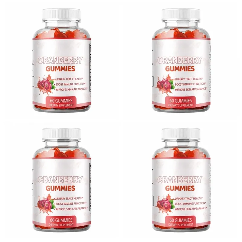 Cranberry Gummies for Urinary Tract Health Support with Vitamin C 40 Mg and Vitamin E 2.7 Mg 60 Gummies