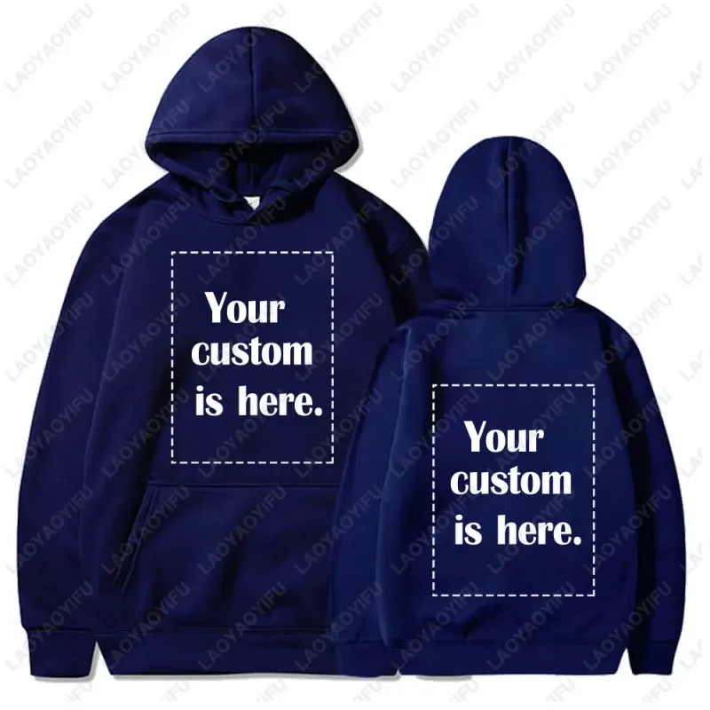 2024 New Custom Hoodie Diy Text Couple Friends Family Design Image Print Clothing Sports Autumn Leisure Harajuku Hoodies