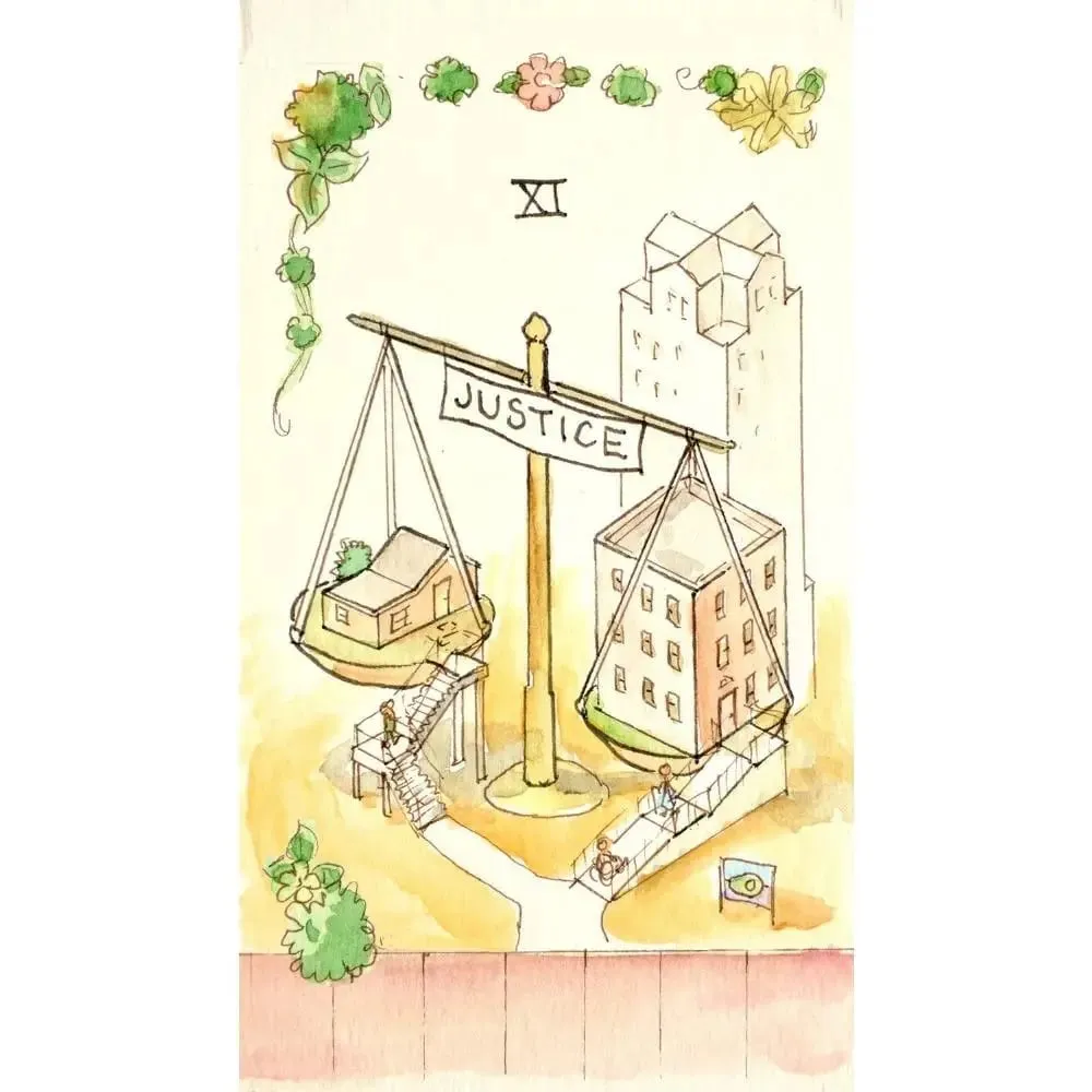 12*7cm The Housing Tarot Deck 78 Pcs Daily Tarot Cards Printed on 350GSM Cardstock Packed In Rigid Box with Green Gilded Edges