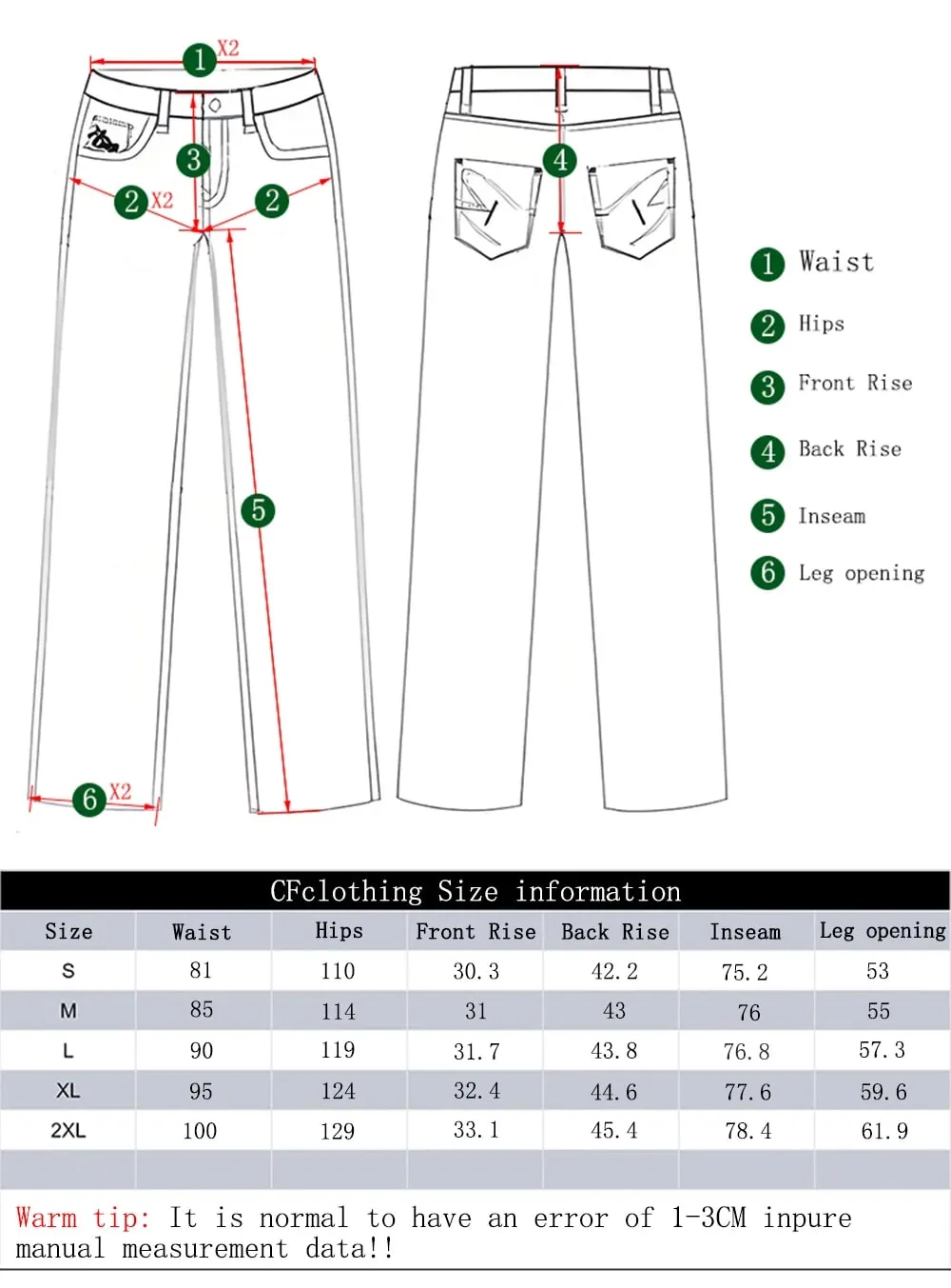 Men's White Baggy Machete Wide-Leg Jeans Daily Casual Denim Pants Solid Business Ladies' Balloon Pants High Street Men's Clothes — image 7