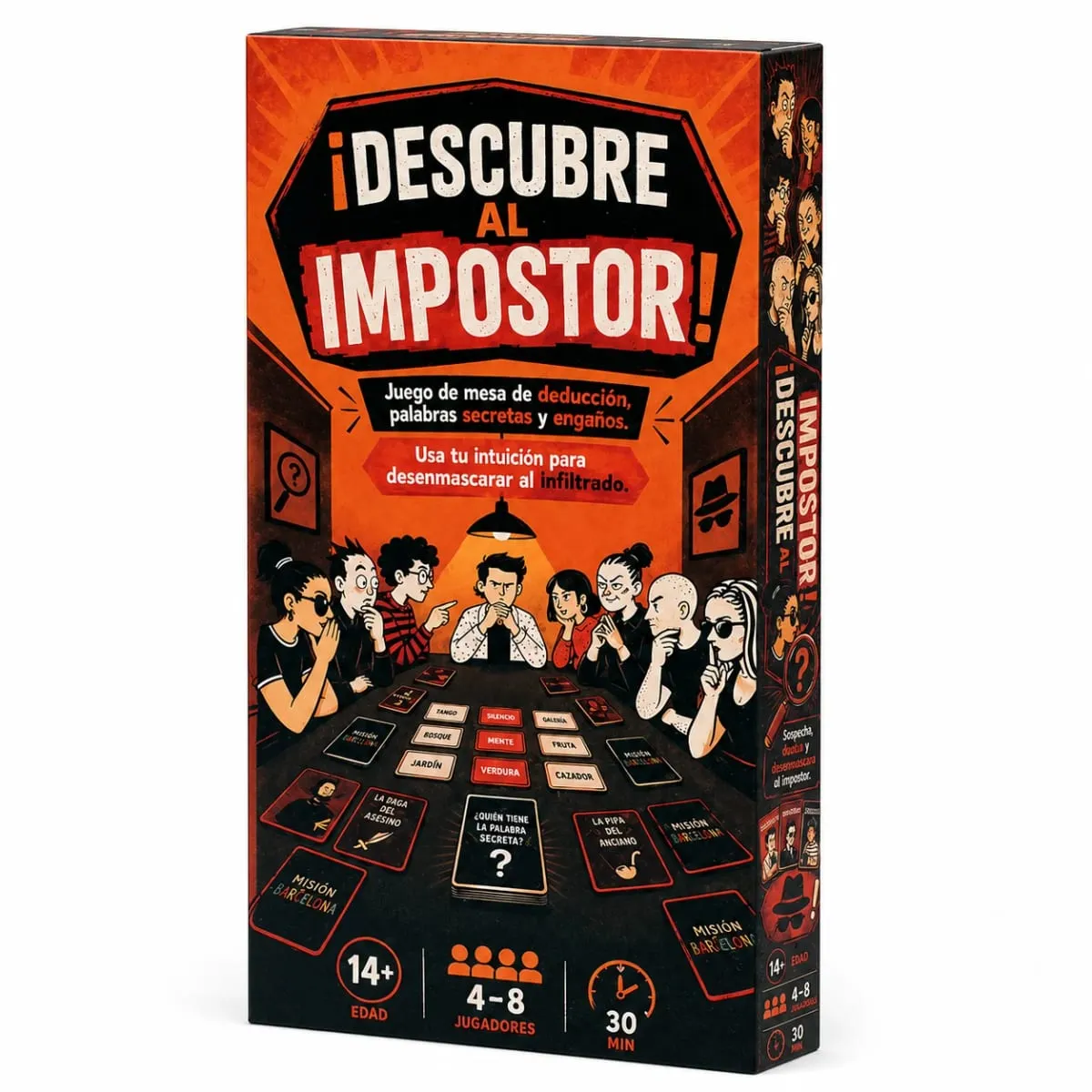 Descubre Al Impostor Card Game Secret Word Deduction Game Hidden Role Bluffing Strategy Mystery Game with Clue Giving Voting Rol