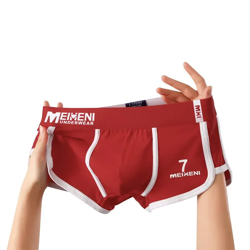 ผู้ชายกางเกงว่ายน้ำ Fashoin ยืด Arrow กางเกงขาสั้น U กระเป๋านูน Breathbale Underpants Calzoncillo Hombre ชุดชั้นใน 3D Crotch Boxer