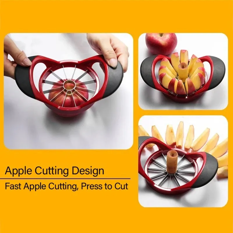 Stainless Steel Apple Slicer & Corer Super Sharp Apple Cutter Peeler Apple Sharpener Tool Multifunctional Fruit Cutter SGGJ007