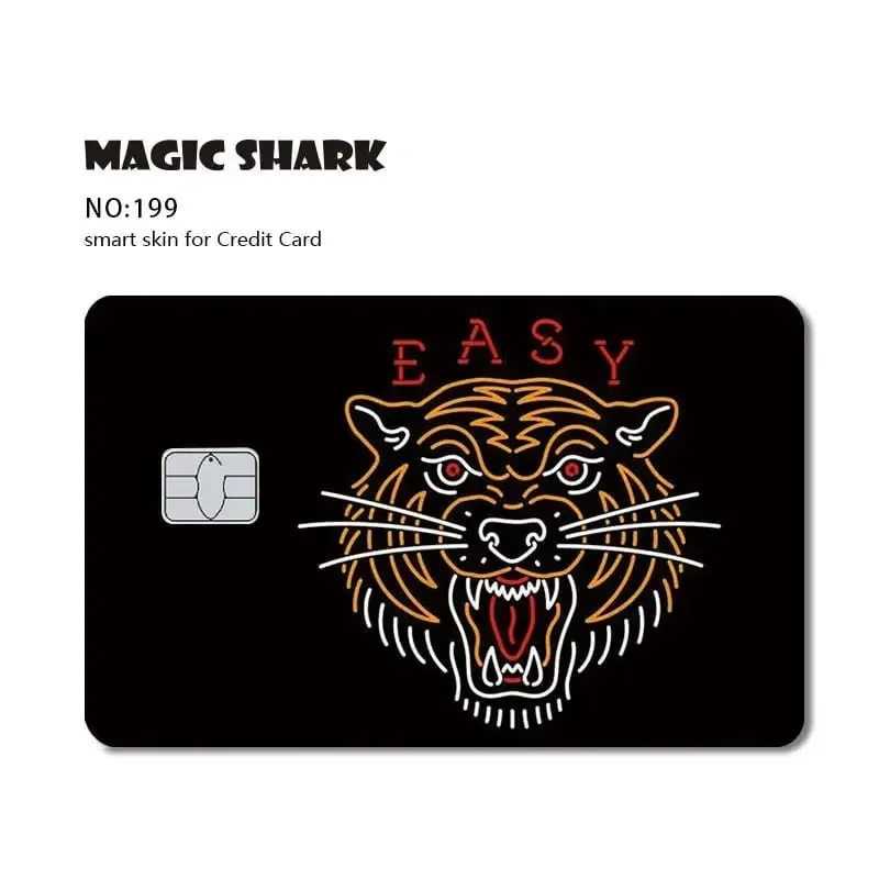 Magic Shark Meme Poke Dog Matte PVC Shockproof Sticker Film Skin Cover for Debit Credit Bank Card No Fade