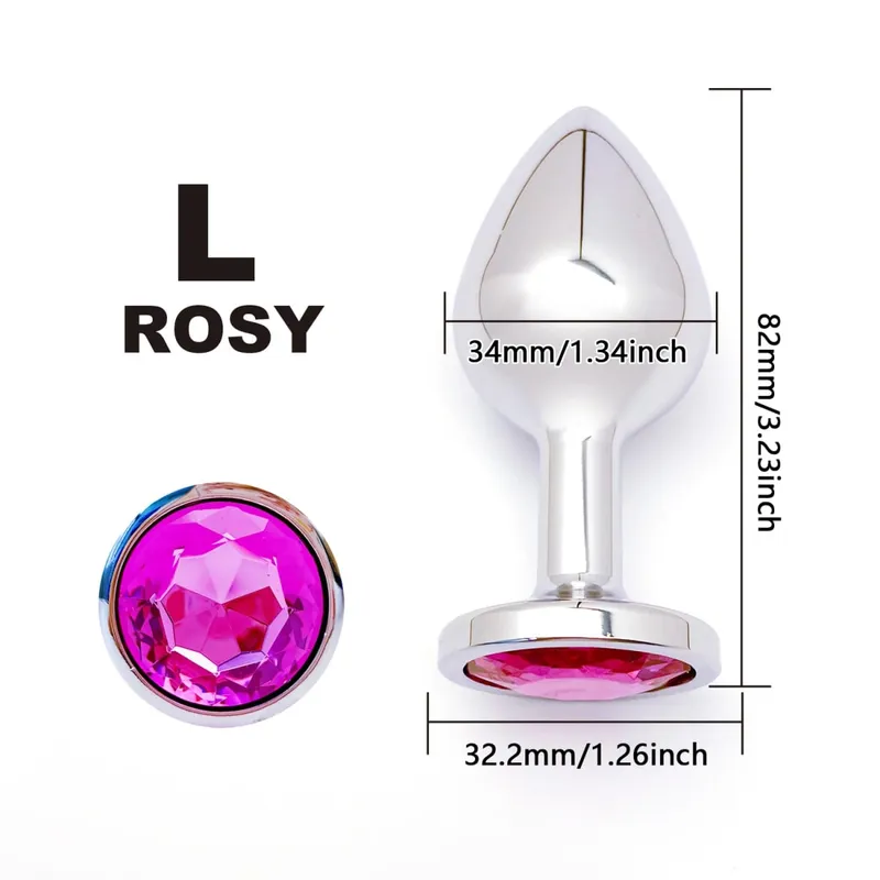 Metal Anal Plug for Women Men Couples Butt Plug Butt Toy Dildo Adult Game Masturbator Anal Diamond Sex Toy for Adult Products