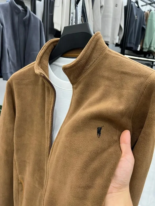 High end brand cardigan sweatshirt men's 2025 new designer fashion Paul embroidery plush coat autumn warm and thick casual jacke