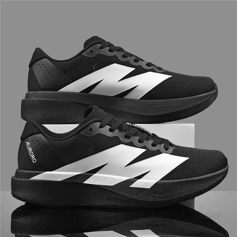 Men Carbon Plate Running Shoes Breathable Mesh Women Athletic Sneakers Cushion Sport Trainers Outdoor Marathon Jogging Footwear