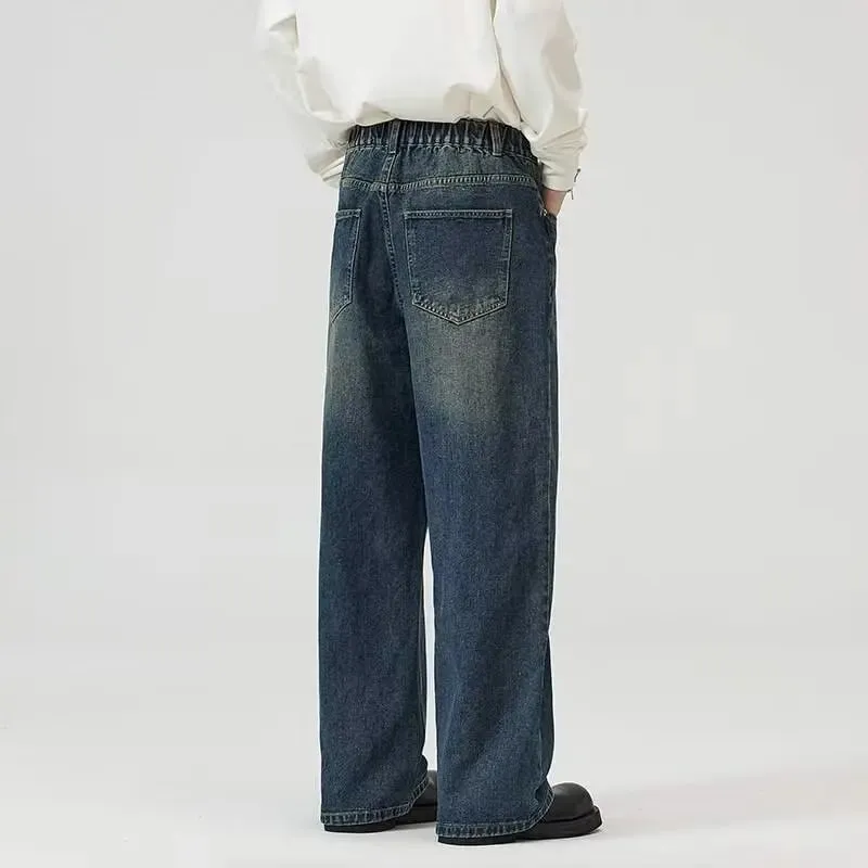 New Fashion Women Men's Wide Leg Jeans Loose Fit Straight Leg Trousers High Quality Vintage Denim Pants for Streetwear Y2k