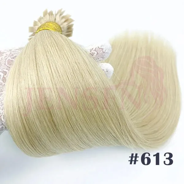 Straight Flat Tip Human Hair Extensions 16"-26" Inch 1g/Strand 100% Hair Extensions Keratin Capsule Fusion Hair For Women