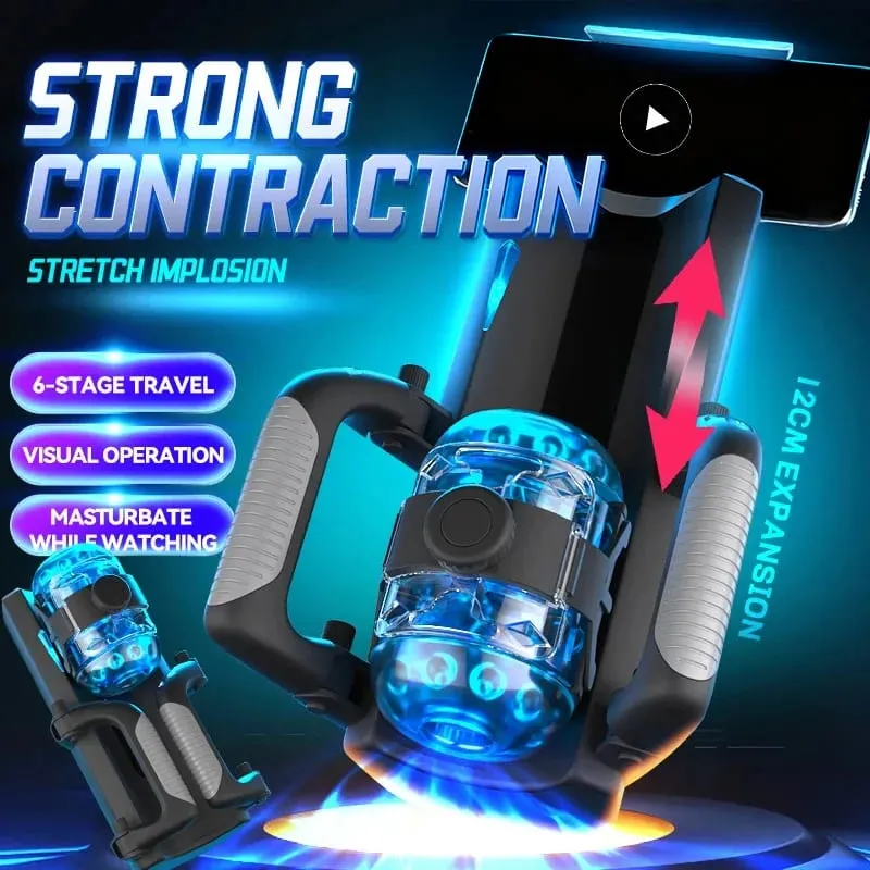 Thrusting High Speed Male Masturbator Machine Automatic Telescopic Masturbation Cup Handsfree Sex Toys for Male Masturbator
