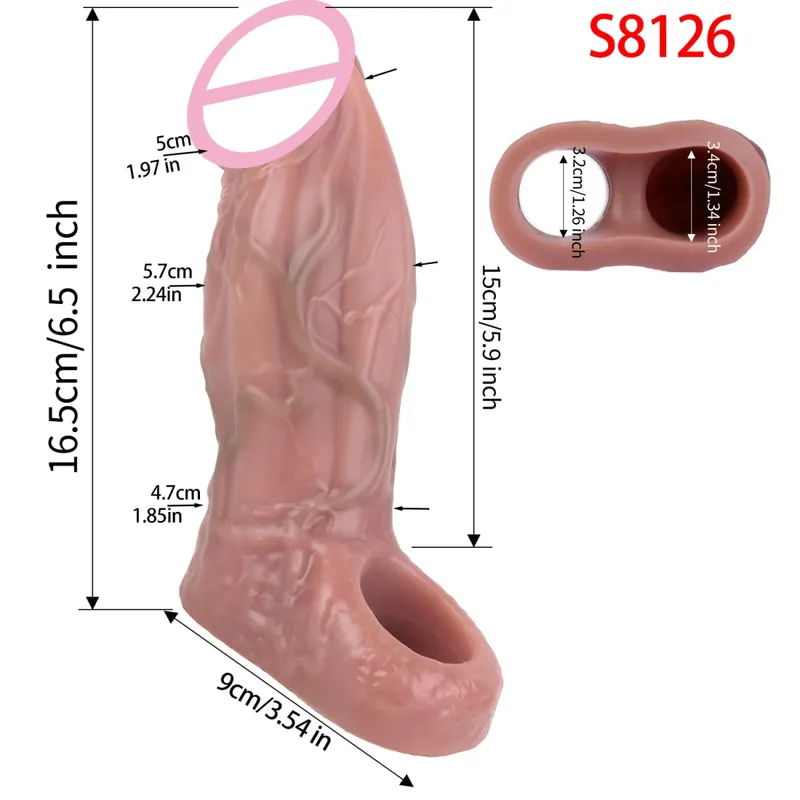 Đóng Đầu Thực Tế Dương Vật Tay Đồ Chơi Tình Dục Cho Nam Trì Hoãn Xuất Tinh Dick Mở Rộng Dành Cho Các Cặp Đôi Khoái Cảm Tình Dục Sexshop