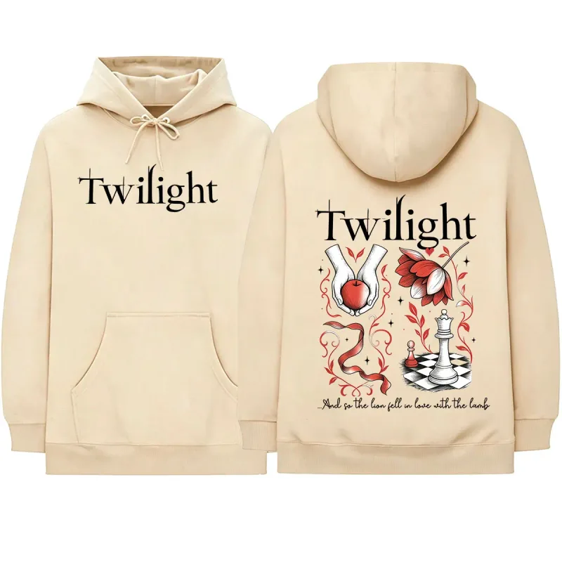 Twilight Inspired Vampire Wolves Romance City of Forks Hoodies The Lion Fell in Love with The Lamb Long Sleeves Sweatshirts