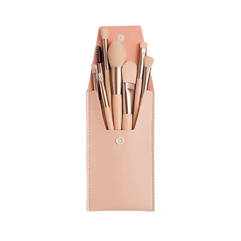 8pcs/set portable Soft Bristle Make Up Brushes Premium Synthetic With Bag Eyeshadow Brush Eye Facial Beauty Foundation tool