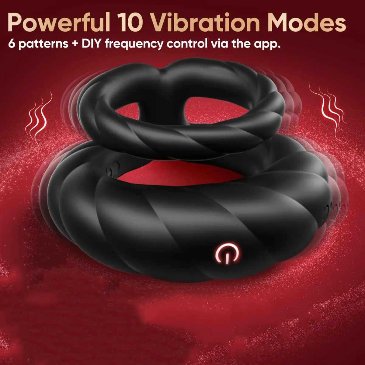 Vibrating Cock Ring Dual Ring Delay Ejaculation Penis Rings Vibrator Penisring Cockring Couples Sex Toys for Men Adult