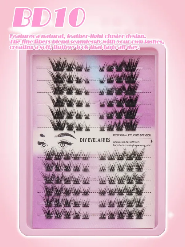 6 sizes of clustered eyelashes multiple combinations and styles to easily create exquisite eye makeup a must-have for beauty