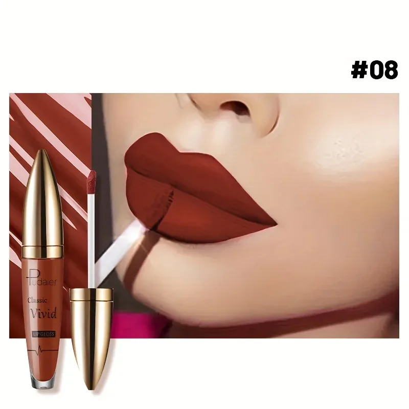 High Pigmented Matte Lip Glaze - Long-Lasting Smudge Proof Liquid ลิปสติกแต่งหน้าของขวัญวันวาเลนไทน์ของขวัญวันสตรี