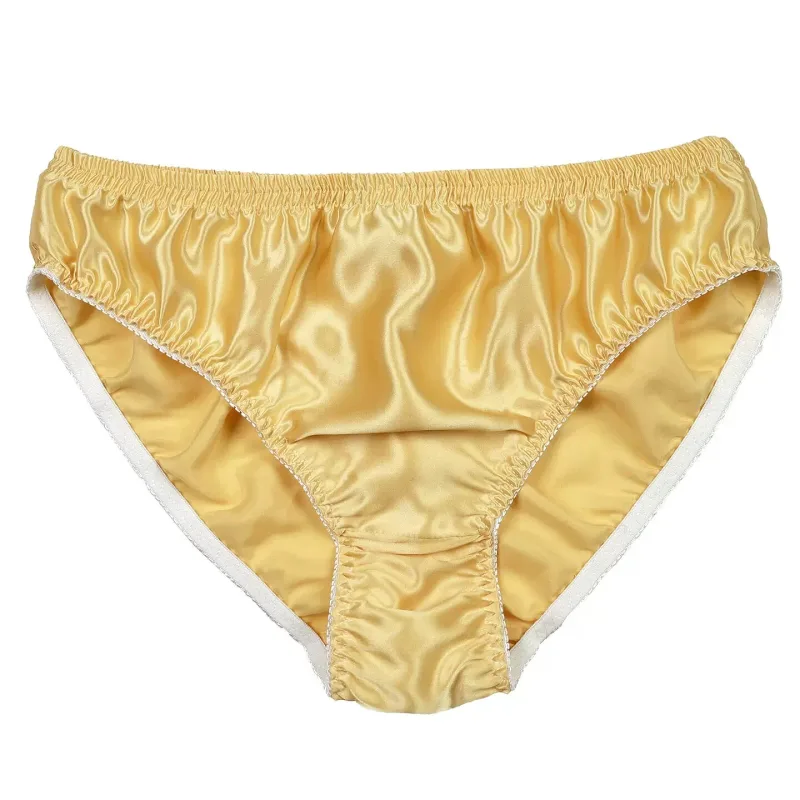 100% Mulberry Silk Men Sexy Underwear Wrinkle Briefs Breathable Male Panties Pure Silk Trigonometric Soft Man Underpants Summer — image 21