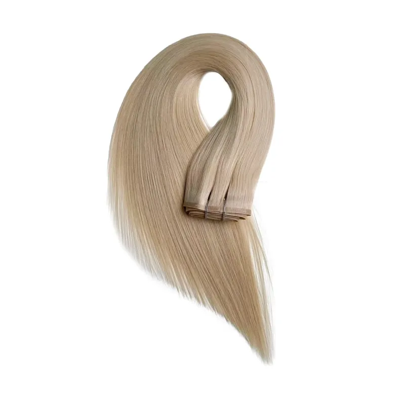 Clip de PU grueso de 160g en extensiones de cabello humano, cinta de trama sin costuras con Clip para extensiones de cabello invisibles de cabello crudo grueso