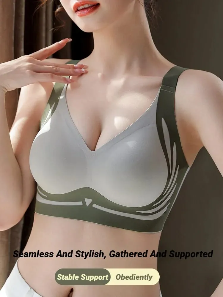 Mga Babaeng Push Up Bras Seamless Comfortable Angel Wings Set Trendy Soft Breathable Underwear Babae Walang Wire Lingerie Plus Size