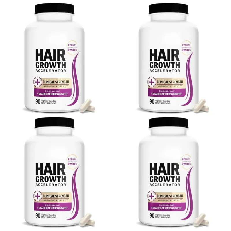 Hair Growth Accelerator Capsules with Biotin Saw Palmetto & Collagen for Thicker Fuller Hair Support Adults 90 Capsules