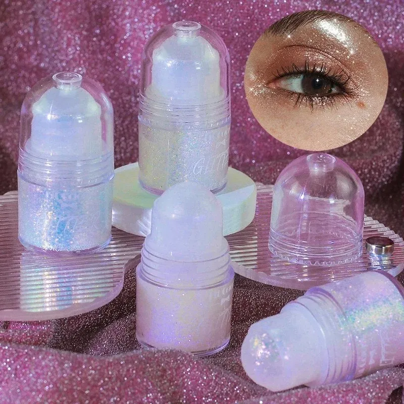 Sparkling Sequins Glitter Gel Face Body Eye Painting Shine Liquid White Silvery Pearl Gloss Eye Brighten Stage Makeup Decoration