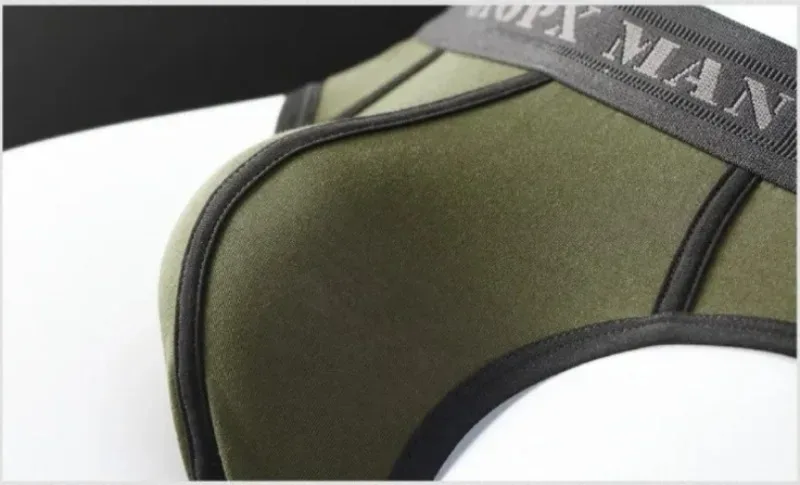 Sexy Men Underwear U Convex Pouch Single-layer Cotton Briefs para sa Mga Lalaki