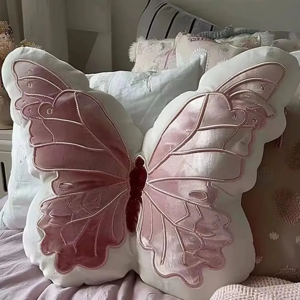 New Cute Butterfly Pillow Fashion Soft Toy Throwing Pad Christmas Gifts Girl Pink Toy Bedhead Pillow — image 8