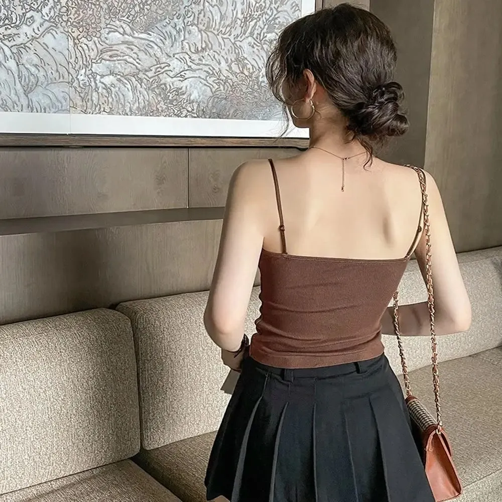 Bequemer, atmungsaktiver Spitzen-BH mit Trägern, einfarbig, bauchfreies Top, sexy Stil, kabelloses Sommer-Top