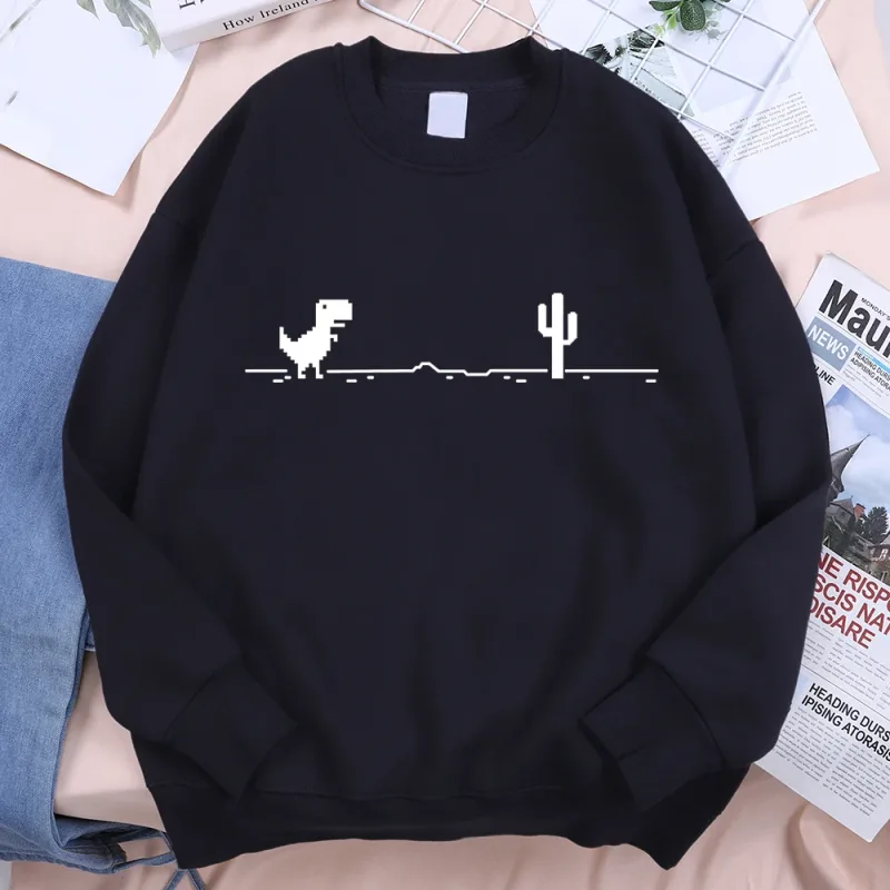 Rede mau funcionamento pequeno dinossauro moletom masculino feminino casual com capuz hip hop confortável streetwear solto roupas quentes hoodies