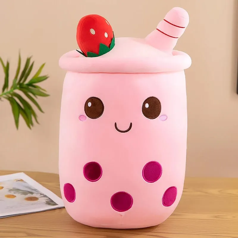Cute Stuffed Boba Plush Bubble Tea Food Milk Cup Plushie Pillow Soft Kawaii Hugging Plush Toys Gifts for Kids