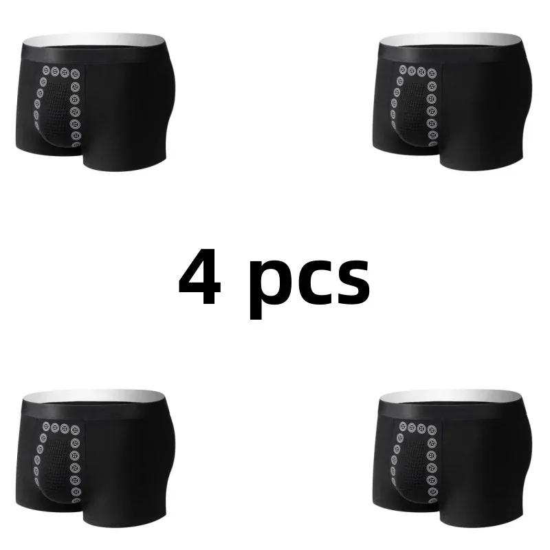 4 Uds Boxer Shorts ropa interior de seda de hielo para hombres calzoncillos geniales bragas delgadas sexis transpirables lencería Sexy U convexa