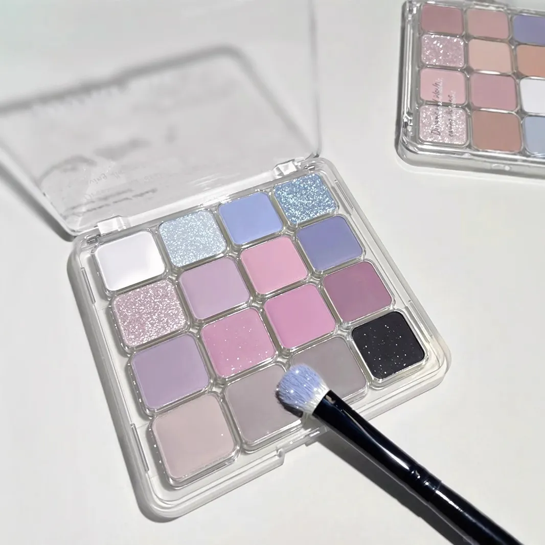16 Color Eyeshadow Palette Matte Low Saturation Waterproof Glitter Blue Eye Shadow Long Lasting Pink Eyes Makeup Korean Cosmetic