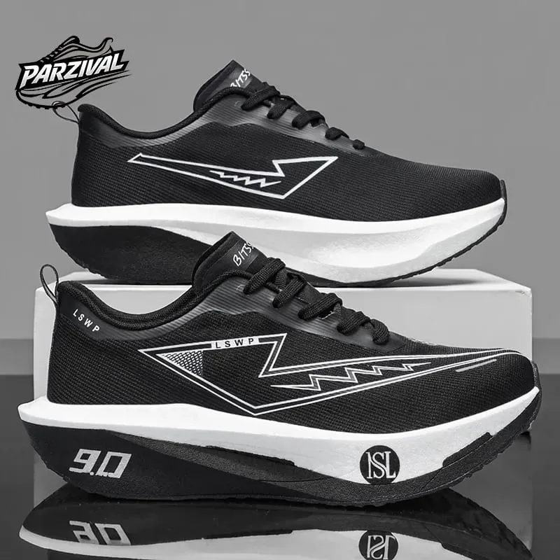 Men Carbon Plate Running Shoes Breathable Athletic Sneakers Shock Absorb Trainers Outdoor Marathon Jogging Women Tennis Shoes