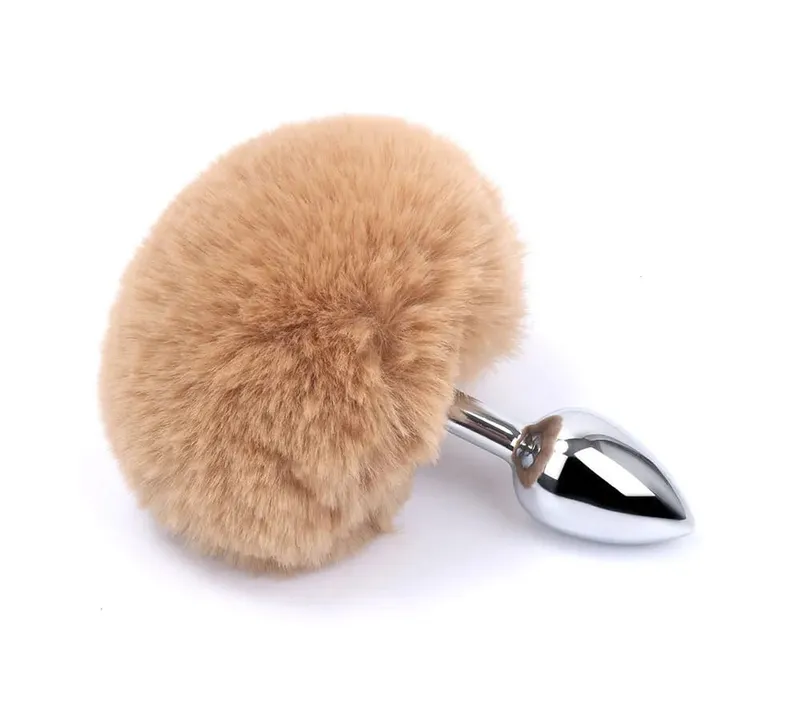 Cola de conejo de peluche, tapón Anal de cola de zorro, tapón Anal de Metal, masajeador de próstata, Cosplay erótico, juguete sexual para mujeres y adultos, juguete para regalo