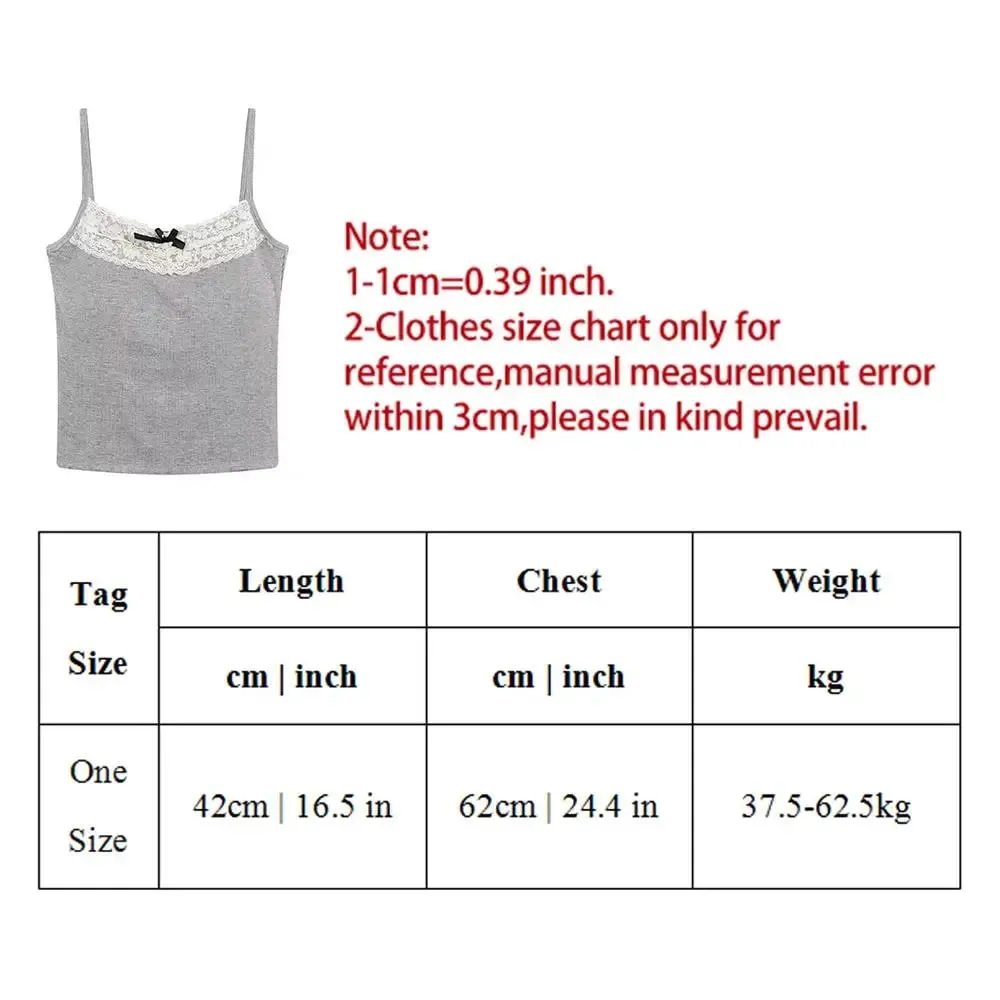 2026เกาหลีY2k Crop Topฤดูใบไม้ผลิฤดูร้อนลูกไม้Tank Topผู้หญิงCroppedน่ารักCamisเสื้อกั๊กเซ็กซี่สีขาวCrop Topsเสื้อกั๊กcoquette