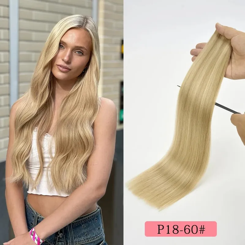 Tape in Hair Extensions Human Hair Remy Tape Ins Human Hair Extensions Seamless Silky Straight Skin Weft for Length and Volume