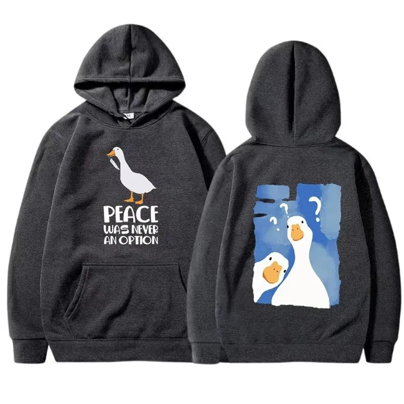 2025 Fashion Male and female couples Cute duck print Hoodie Casual Hoodies Pullovers Sweatshirts Men's Color Hoodies Sweatshirt