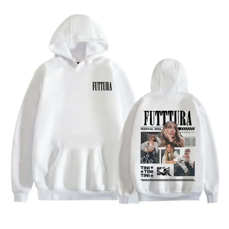 Tini Stoessel Futtura Album 2026 Merch Hoodies Men Women Clothing Vintage Aesthetic Sweatshirt Cozy Fleece Long Sleeve Pullovers