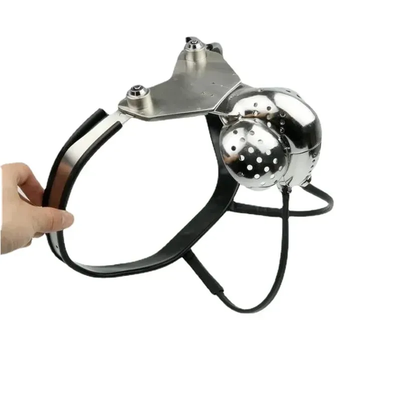 Male Stainless Steel Chastity Belt Cock Cage EMCC Lock Adjustable Metal Chastity Belt BDSM Pang-adultong Produkto Sex Toy para sa Mga Lalaki