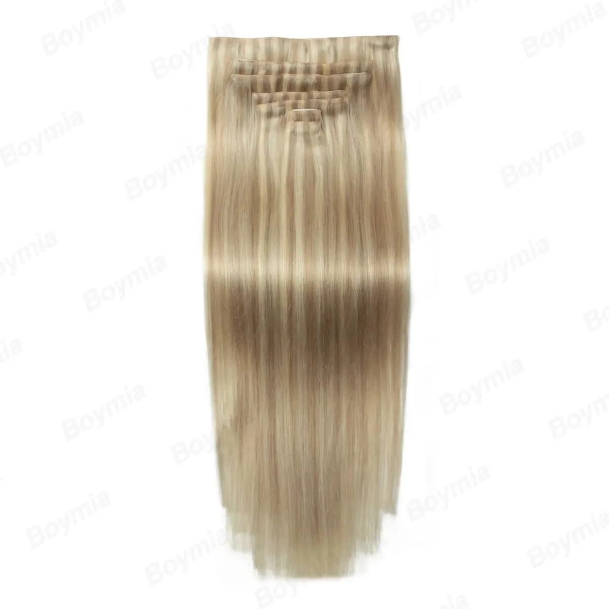 Extensiones de cabello humano Invisible con Clip de PU, trama de cinta de PU inyectada, 7 unidades/juego, 12-24 pulgadas, 100G, 120G, uso cómodo