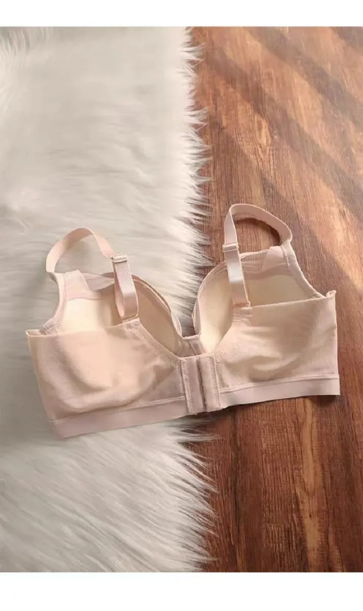 Nahtlose, dünne Push-up-Dessous in Übergröße für Frauen, große Brüste sehen kleiner aus, weicher Anti-Durchhang-Bügel-BH
